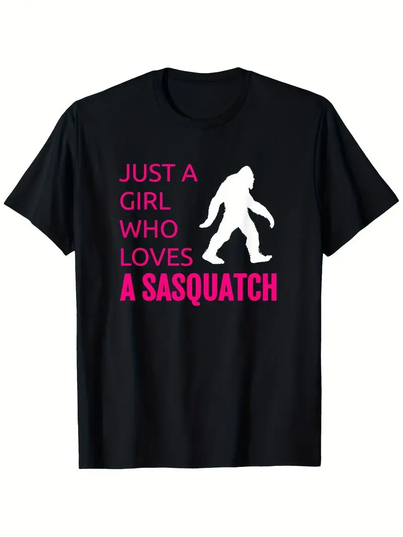 Sasquatch Shirt Loves A Sasquatch T-Shirt 180G Fabric Weight Holiday T-Shirts For Men And Women Perfect Gift S-Xxxl Halloween