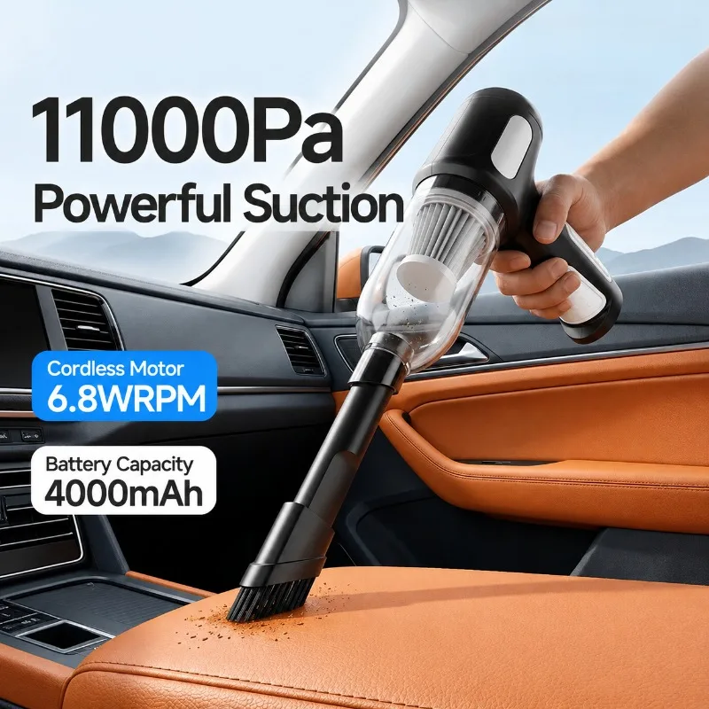 Handheld Mini Wireless Car Vacuum Cleaner Blow Suction All-in-one Extra Strong Suction Dual Use for Automobile Interior