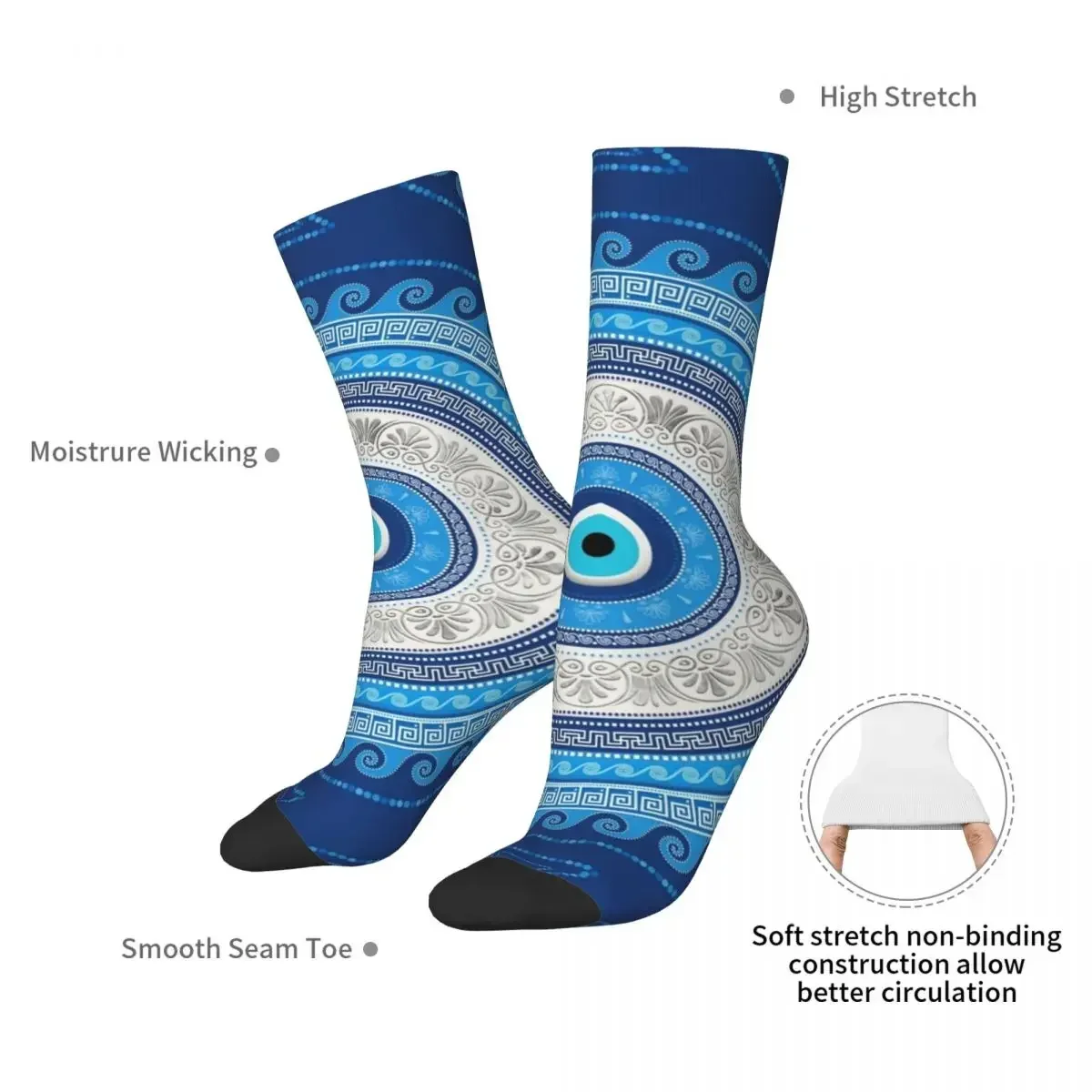 Greek Mati Mataki Socks Harajuku High Quality Stockings All Season Long Socks Accessories for Unisex Gifts