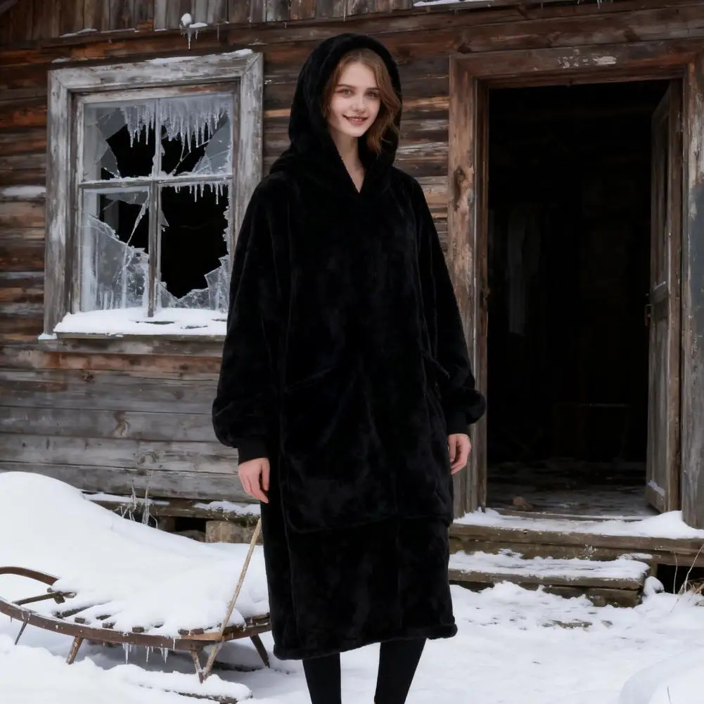 USB Verwarmde Pluche Trui Gewaad Fleece Deken Sweatshirt Dames Winterdeken Hoodie Oversized Warme Draagbare Dekens