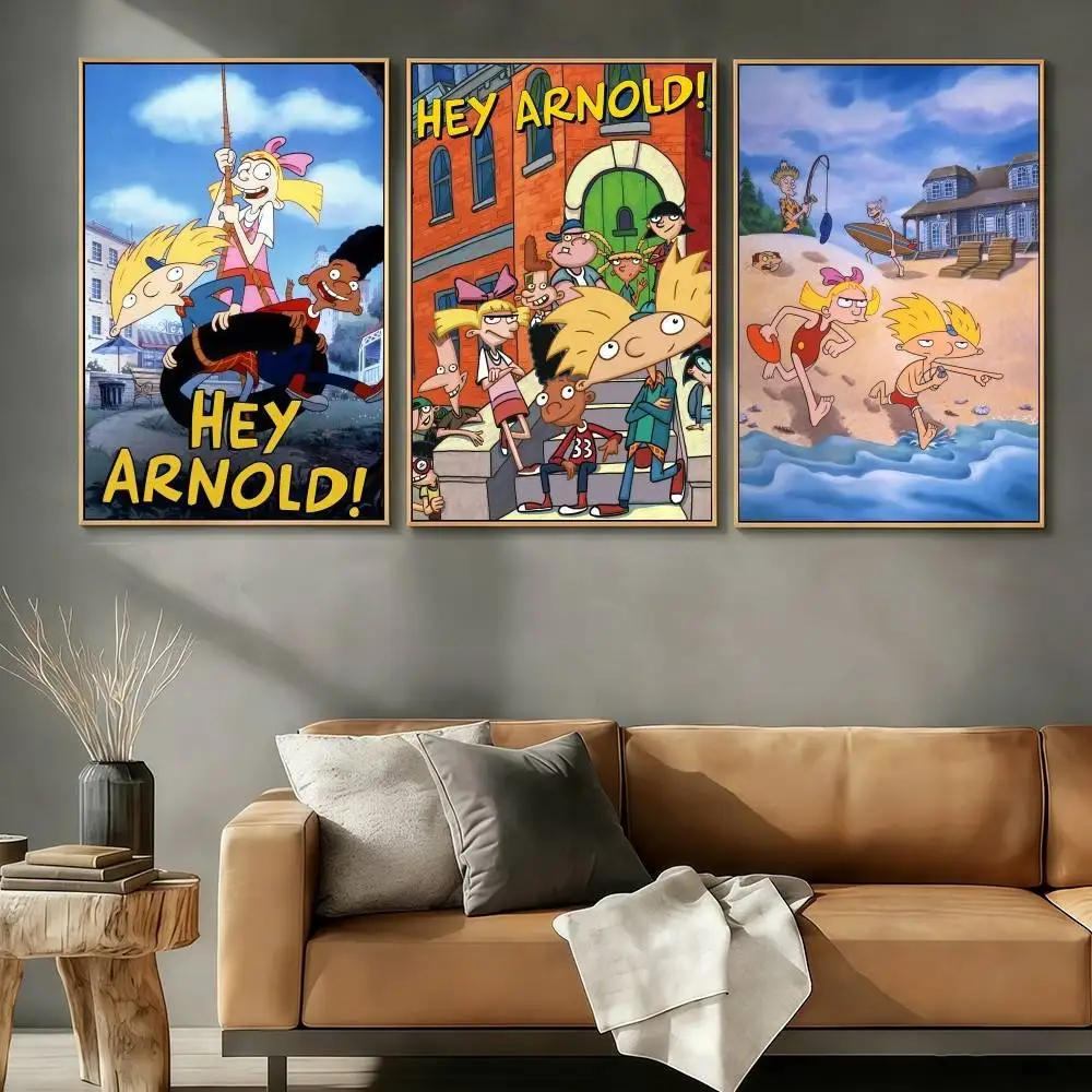 Image of CARTOON H-HeyS A-ArnoldS Poster Aufkleber Kunstdruck Retro Vintage Wanddekoration HD Wohnzimmer Home Office Geschenk Anlass