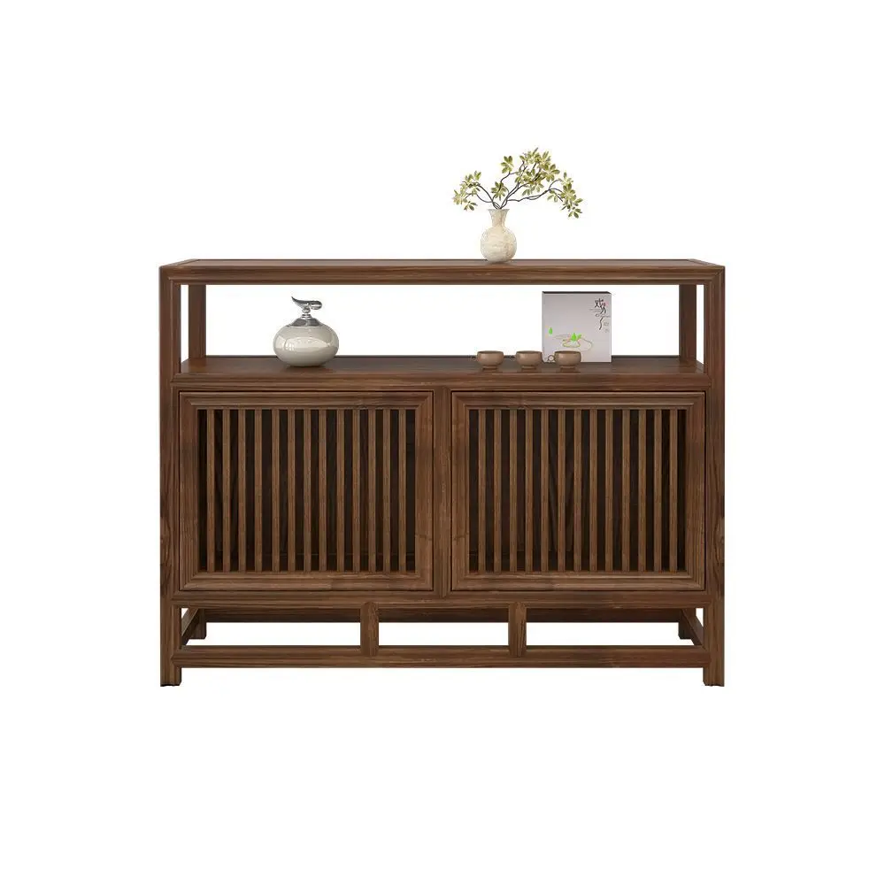 

New Chinese side cabinet, solid wood tea cabinet, living room wall storage