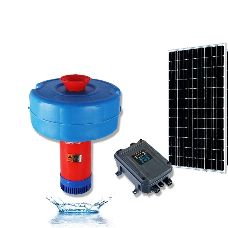 solar floating surface aerators 1 horse power paddle wheel aerator large lake aeration systems