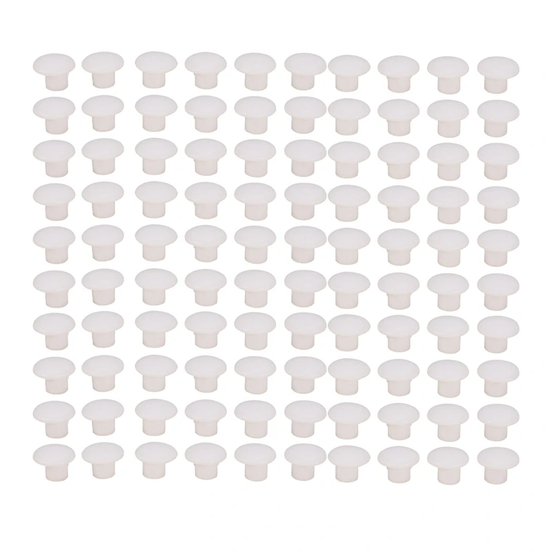 100 pcs home furniture decor 5 mm white plastic hole drilling cover