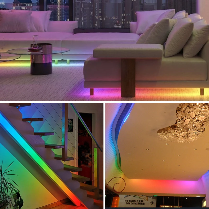 Pixel COB LED Strip Light RGB + IC WS2811 SPI indirizzabile 720LED/m Dream Color WS2812B luci FOB flessibili dimmerabili RA90 DC12/24V