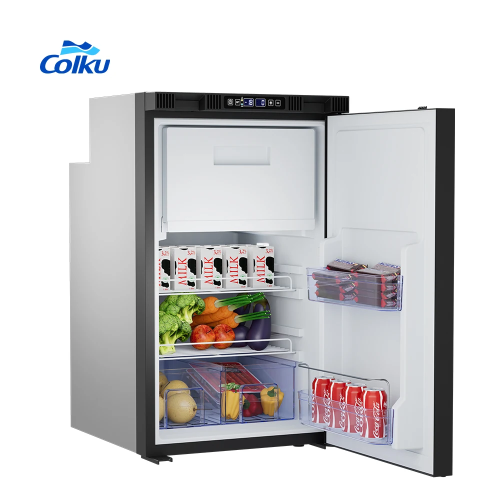 Factory Wholesale 104l Rv Car Fridge 12V 24V Dual Zone Compressor Refrigerator Anti-vibration Camping Freezer