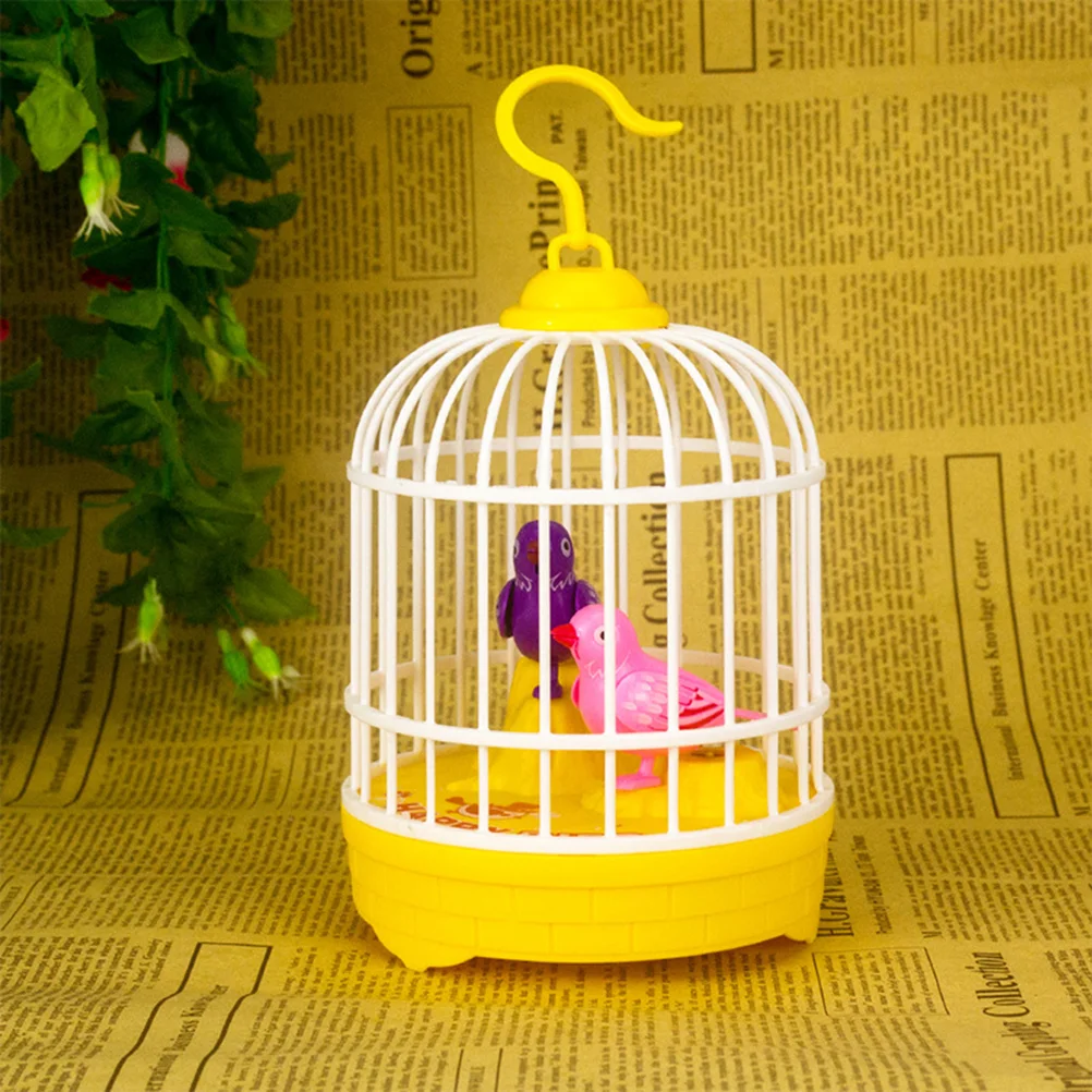 1Pc Simulation Bird Cage Voice Control Birdcage Toy Funny Educational Toys Children Kids without Random Color