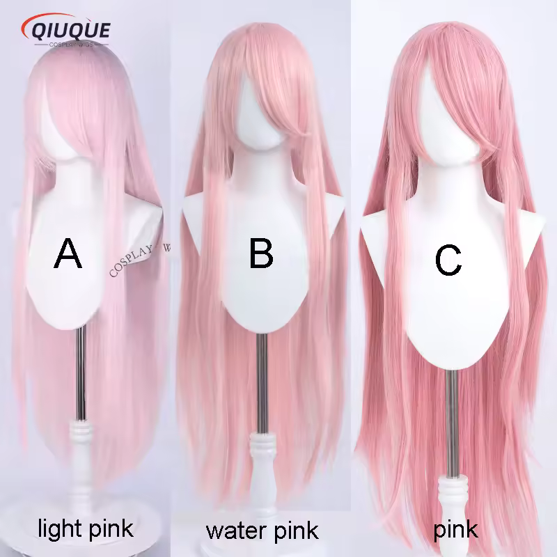 80 Colors 100cm Long Straight Cosplay Wig Anime Compatible Universal Omopinenet Heat Resistant Synthetic Hair Wigs + Wig Cap - Image 29