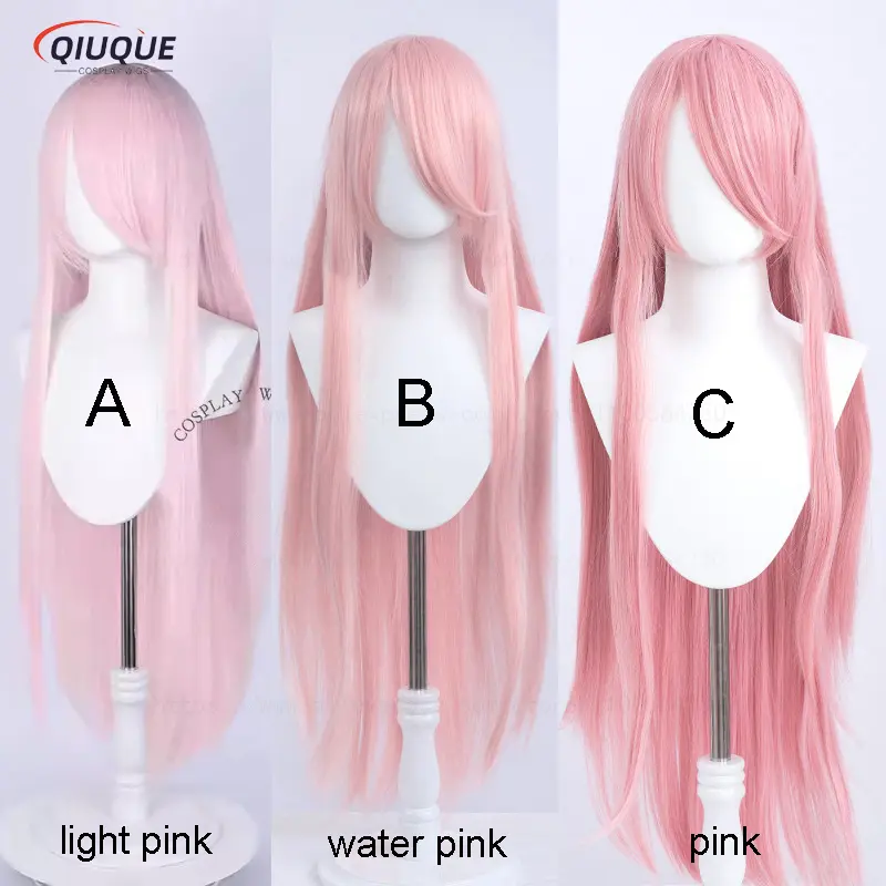 80 Colors 100cm Long Straight Cosplay Wig Anime Compatible Universal Omopinenet Heat Resistant Synthetic Hair Wigs + Wig Cap - Image 29