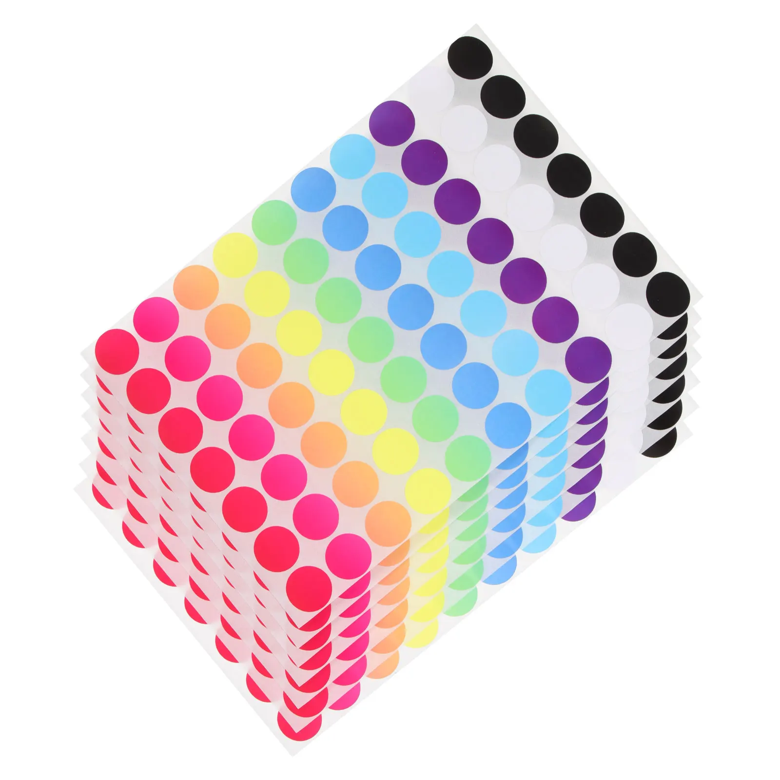 

20 Sheets Colorful Circle Labels Removable Dot Stickers Adhesive Classification Bedroom ganization Stationery Stickers