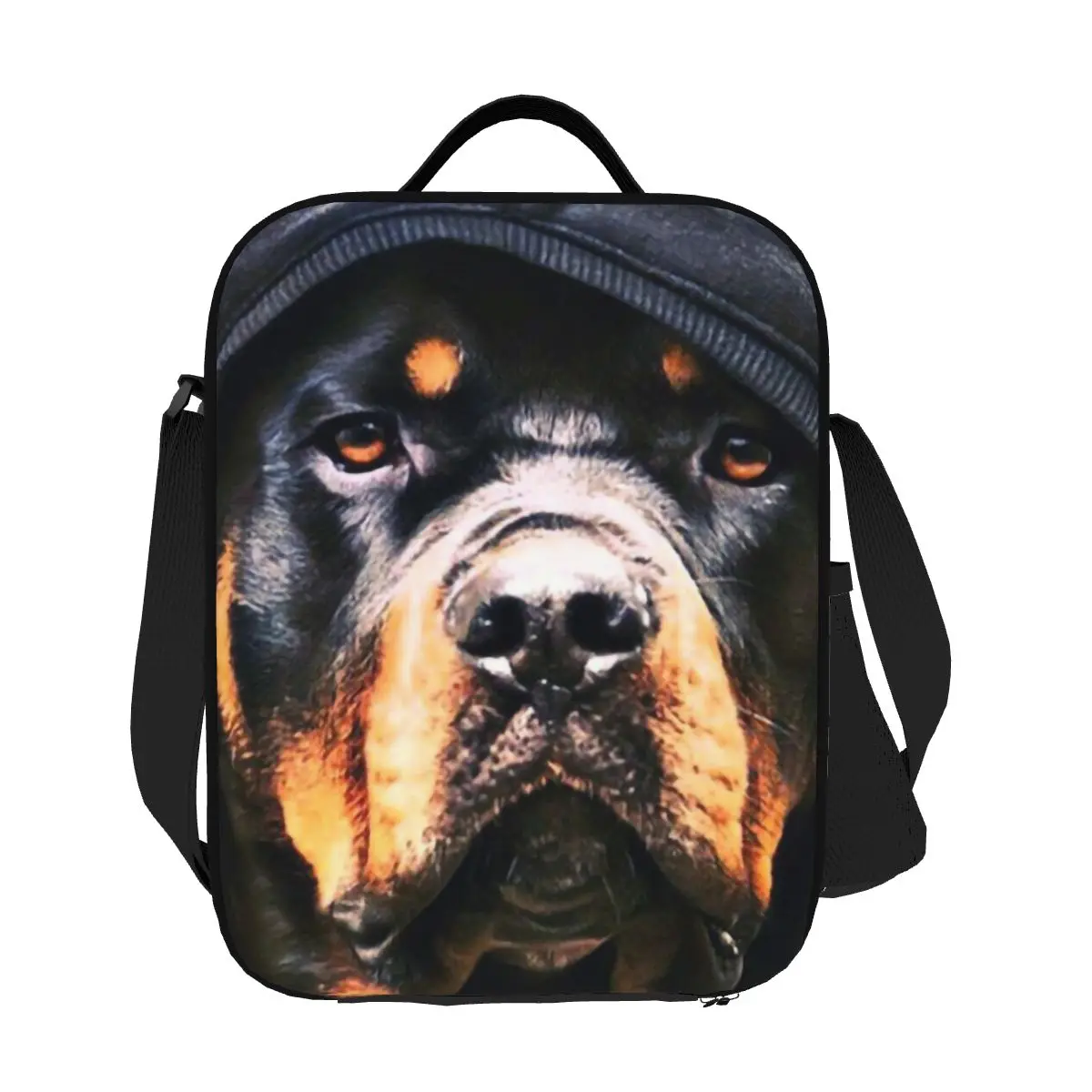 Bolsas de almuerzo con aislamiento de perro Rottweiler personalizadas para la escuela, oficina, enfriador térmico reutilizable, Bento Box, mujeres y niños