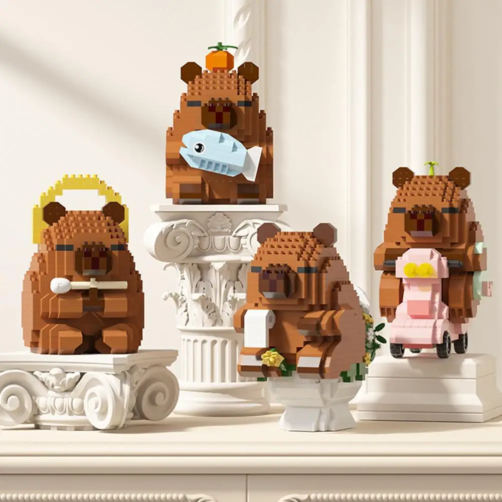 ตัวต่อนาโนบล็อกสัตว์การ์ตูน คาปิบารา ชุดตัวต่อไมโครไดมอนด์ ของเล่นเสริมพัฒนาการสำหรับเด็ก ของขวัญ