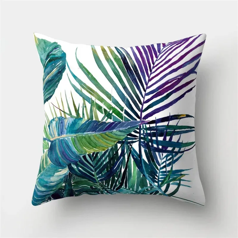 Sofa Decorative Pillow Cover Green Leaf Tropical Plant Cactus Print Pattern Cushion Cover Home Living Room