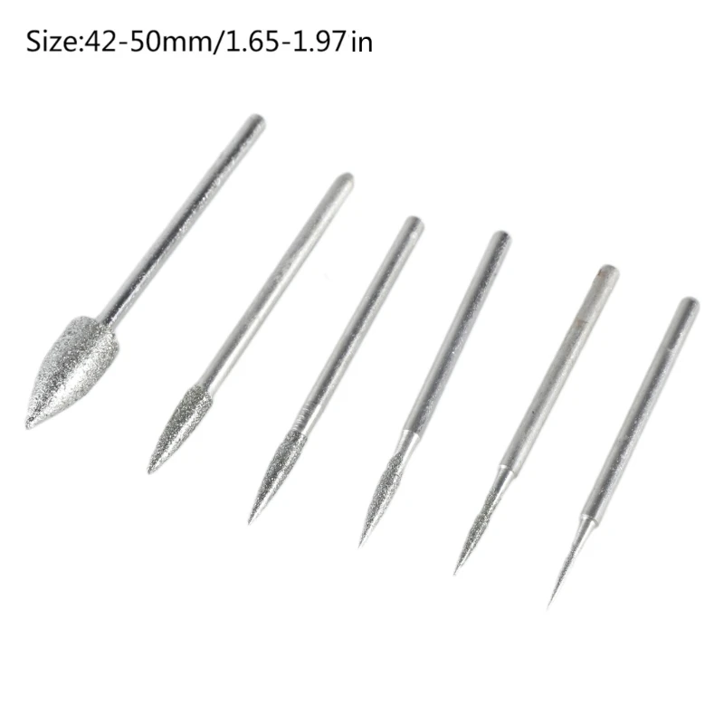 1-6mm Phủ Kim Cương Gắn Điểm Thon Gọn cho Đầu Mài Kim Khắc T Trang Sức Giọt
