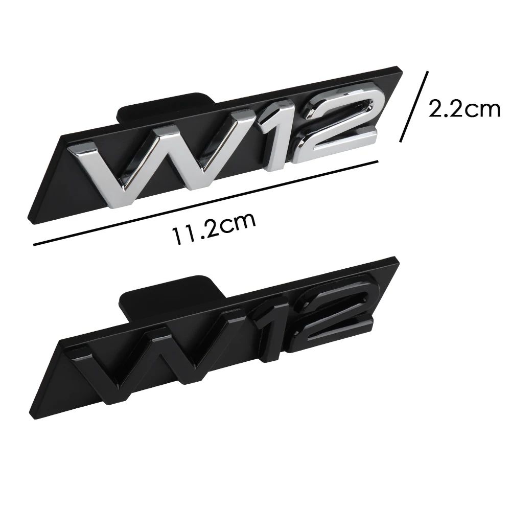 3D ABS Car Front Grille Emblem Sticker Decorative Accessories For Audi W12 V6 V8 Logo Badge Auto Styling Modification