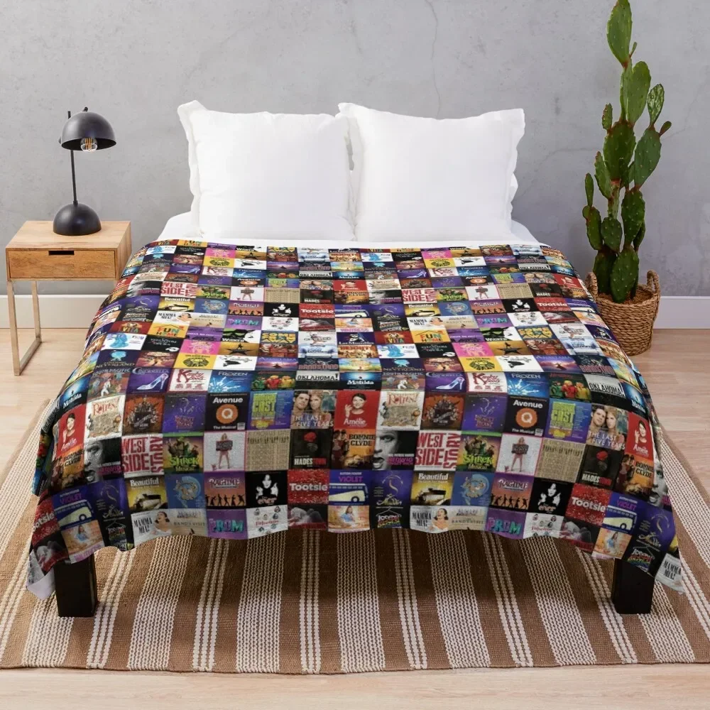 

musicals collage Throw Blanket Winter beds Hairys Luxury Thicken Blankets