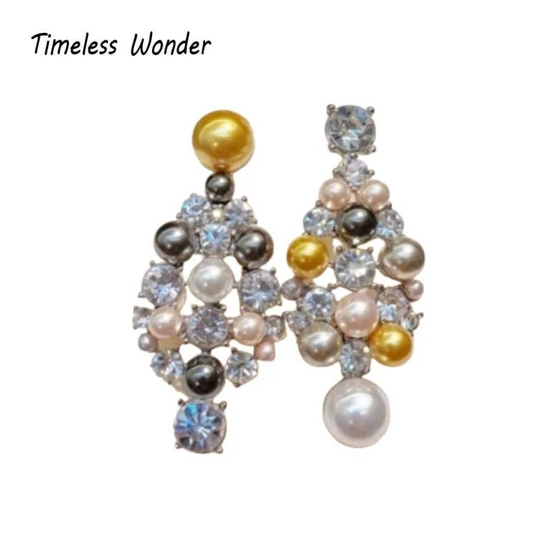 

Вневременные серьги-гвоздики Wonder Fancy Zircon Geo Glass для женщин, дизайнерские ювелирные изделия, подиум, гот, сладкий стиль, редкий подарок 5152