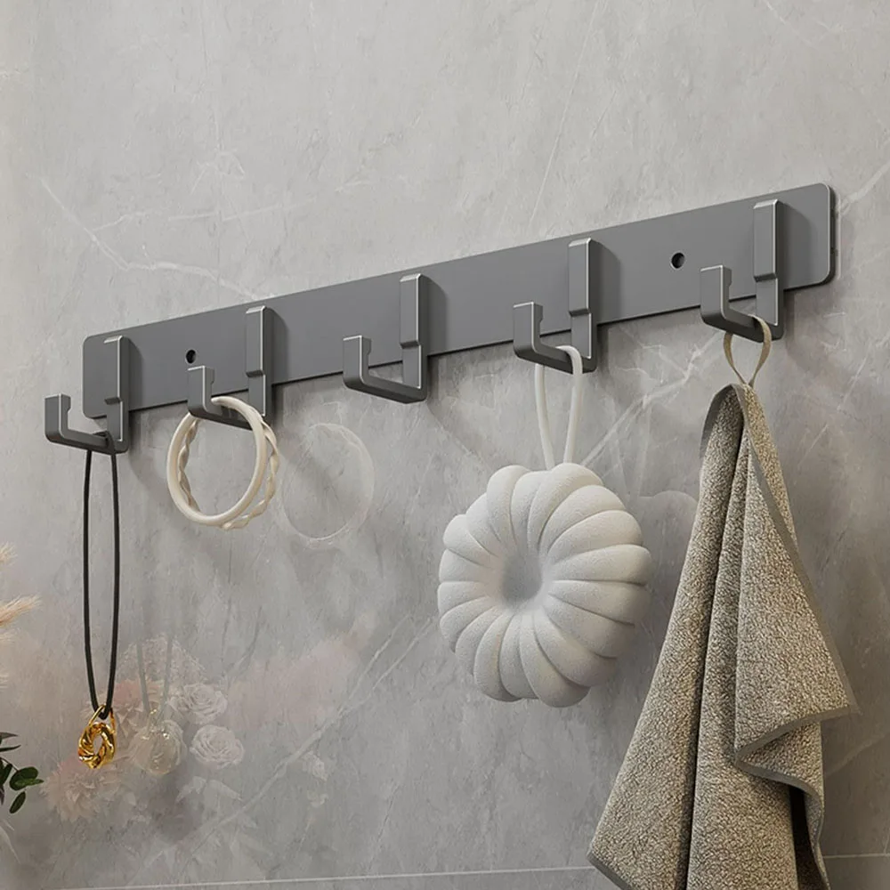 Wholesale of door hooks, space aluminum, non perforated bathroom hooks, bedroom storage, clothes hanger hooks, wall clothes hook