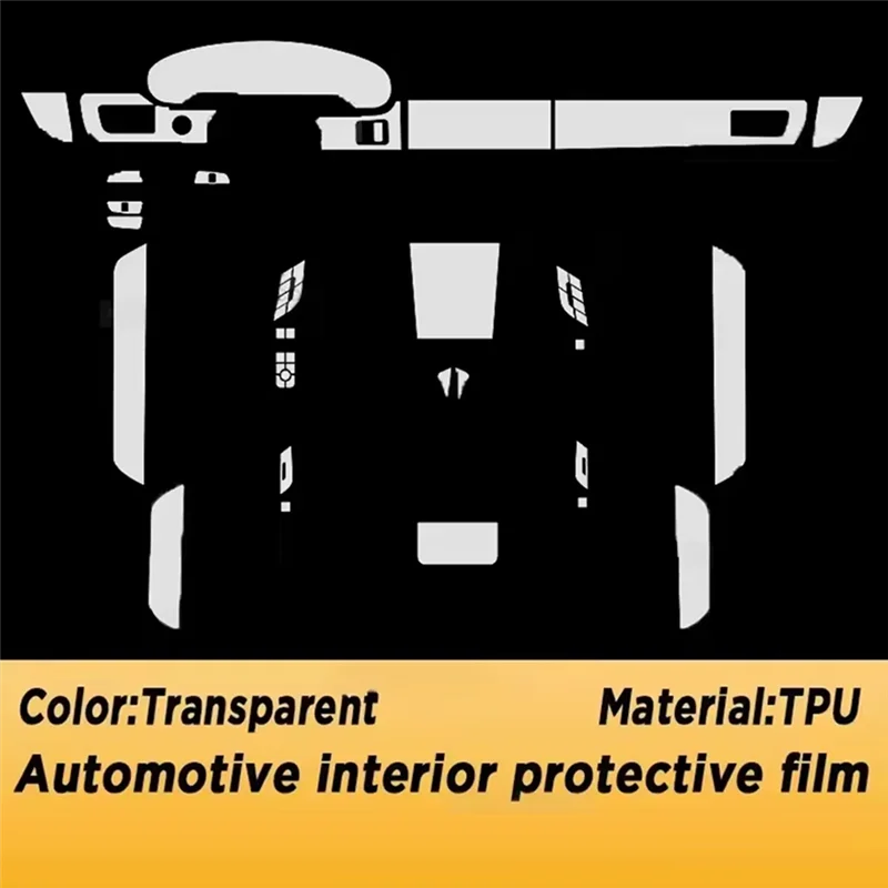 

Anti-Scratch Sticker For PORSCHE Taycan 2020-2024 Gearbox Panel Navigation Screen Automotive Interior TPU Cover(LHD)