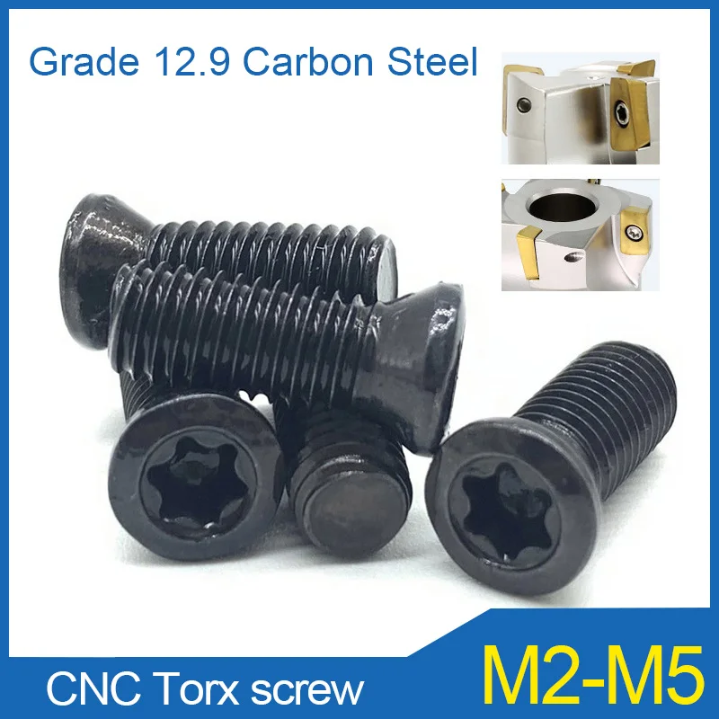 

20PCS M2 M2.2 M2.5 M3 M3.5 M4 M5 Grade 12.9 CNC Tool Screw Insert Torx Screw Replaces Carbide Turning Inserts Lathe Accessories