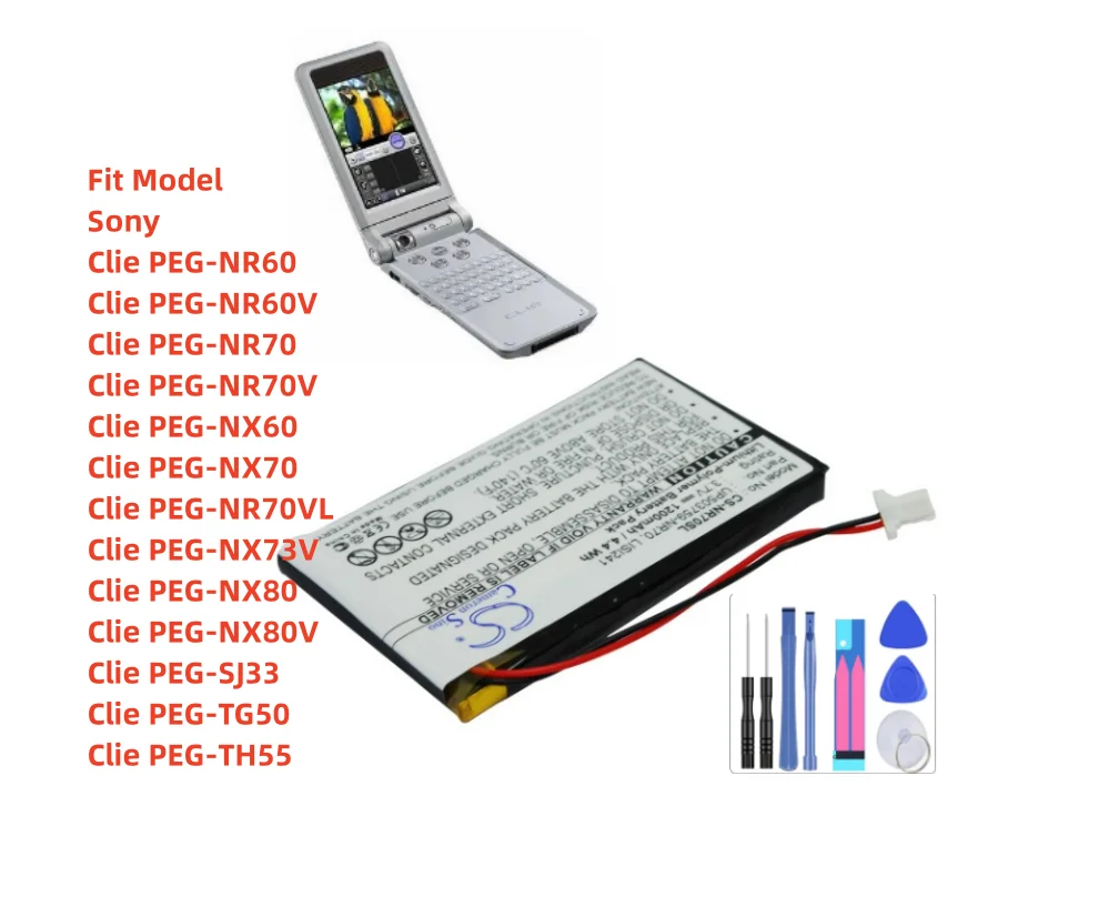 PDA, Pocket PC Battery For Sony LISI241 Clie PEG-NR60 PEG-NR60V PEG-NR70 PEG-NR70V PEG-NX60 PEG-NX70 PEG-NR70VL PEG-NX73V  3.70V