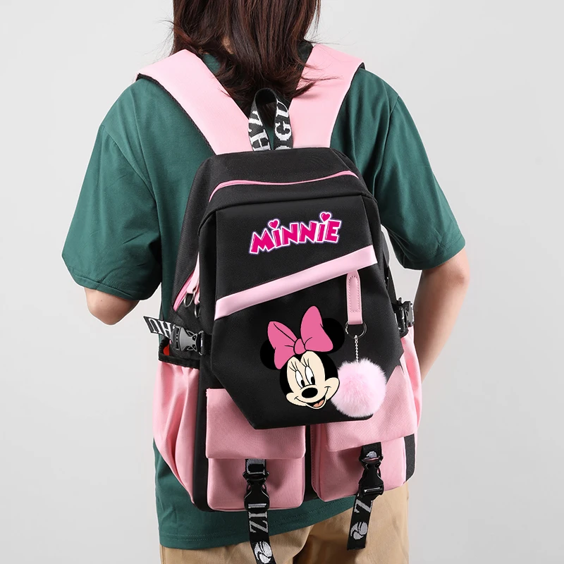 Anime Mickey Mouse Backpack Teenager Student Back To School Mochila Girl Boy Minnie Schoolbag Cartoon Bag Women Cosplay Rucksack