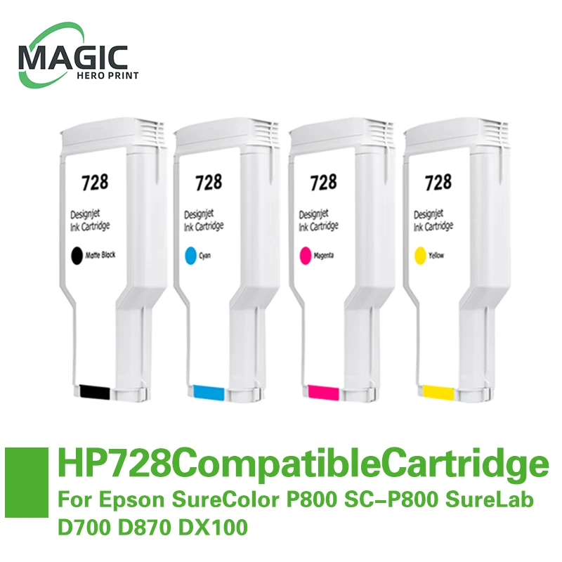 

1 Set NEW 300ML For HP 728 Compatible Ink Cartridge For HP 728 HP728 suit for DesignJet T730 T830 inkjet Printer