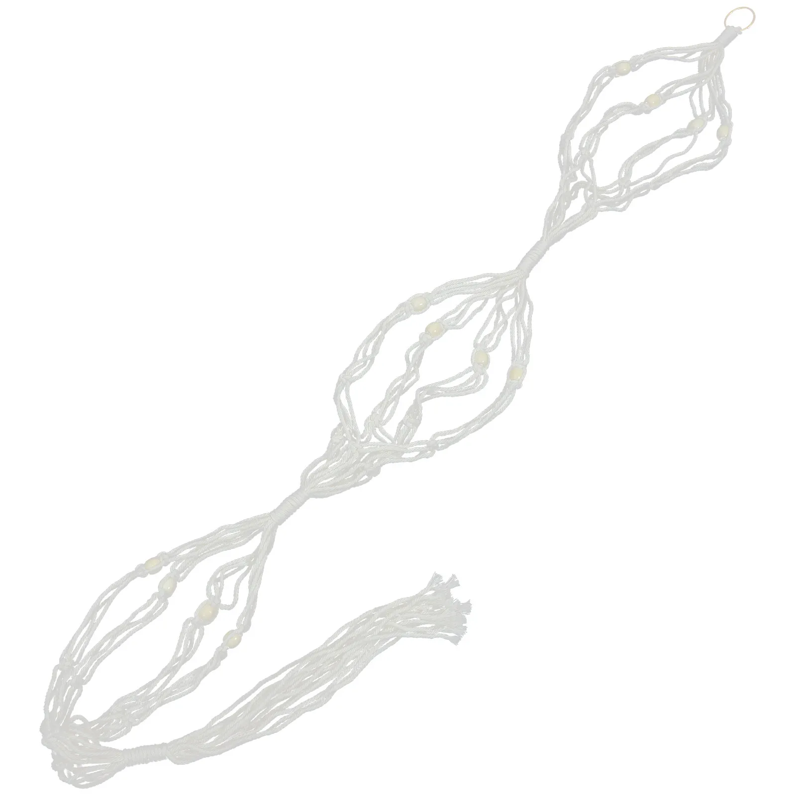 

1Pcs Macrame Plant Hanger Cotton Rope Flowerpot Net Bag Three Layer Durable Hanging String for Indoor Outdoor Home Decor