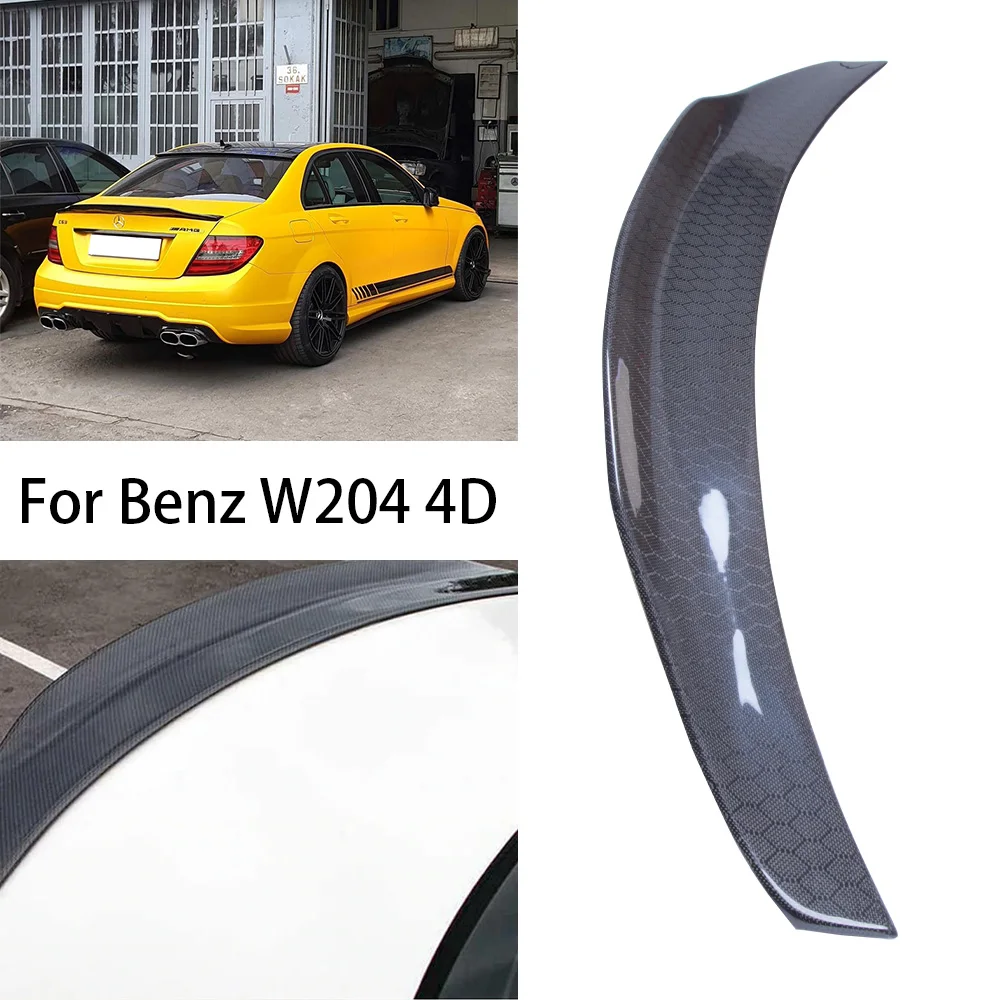 

For Mercedes-Benz C-Class W204 4Door PSM1 Style Honeycomb carbon Fiber Rear Spoiler Trunk Wing 2007-2014