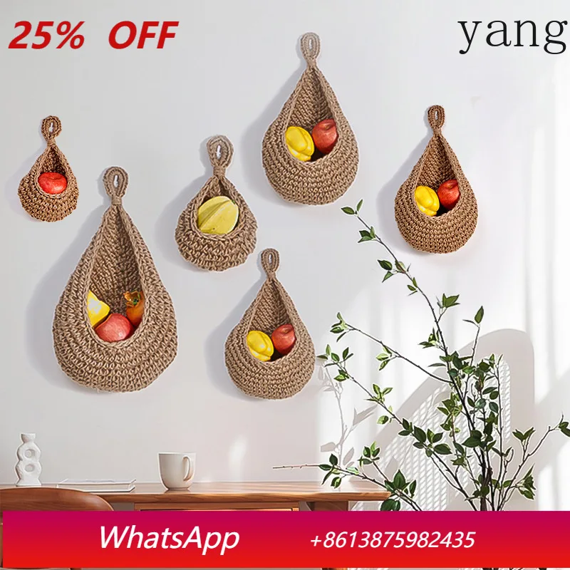 

CX hanging wall vegetable storage fruit basket, bird's nest wall hanging water drop net pocket