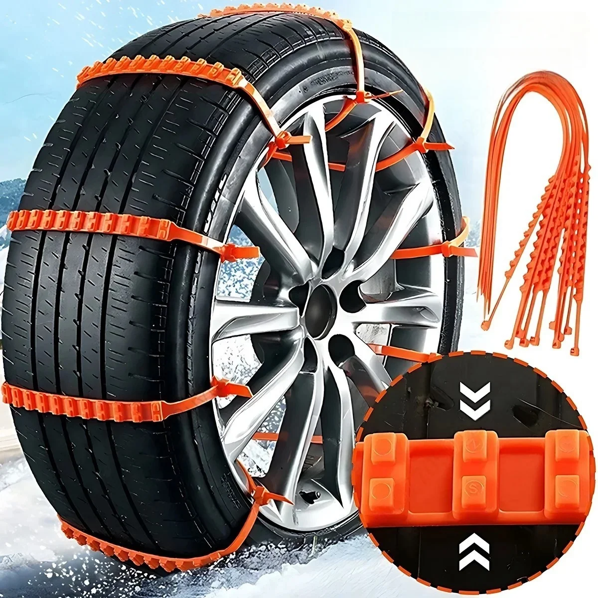 1-50PCS Anti Skid Snow Chains Car Winter Tire Wheels Chain Winter Outdoor Snow Tire Emergency Anti-Skid Auto Accessories