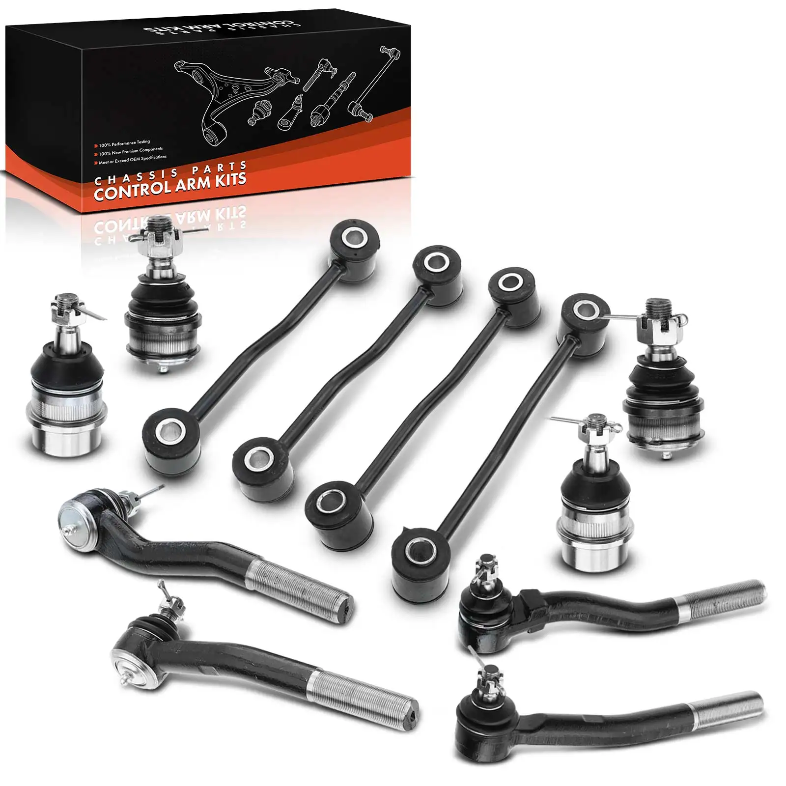 Frankberg 12-teilig Querlenker Satz Vorderachse Links Rechts für Jeep Grand Cherokee II WG WJ 1999-2005 83500202 52088869AA