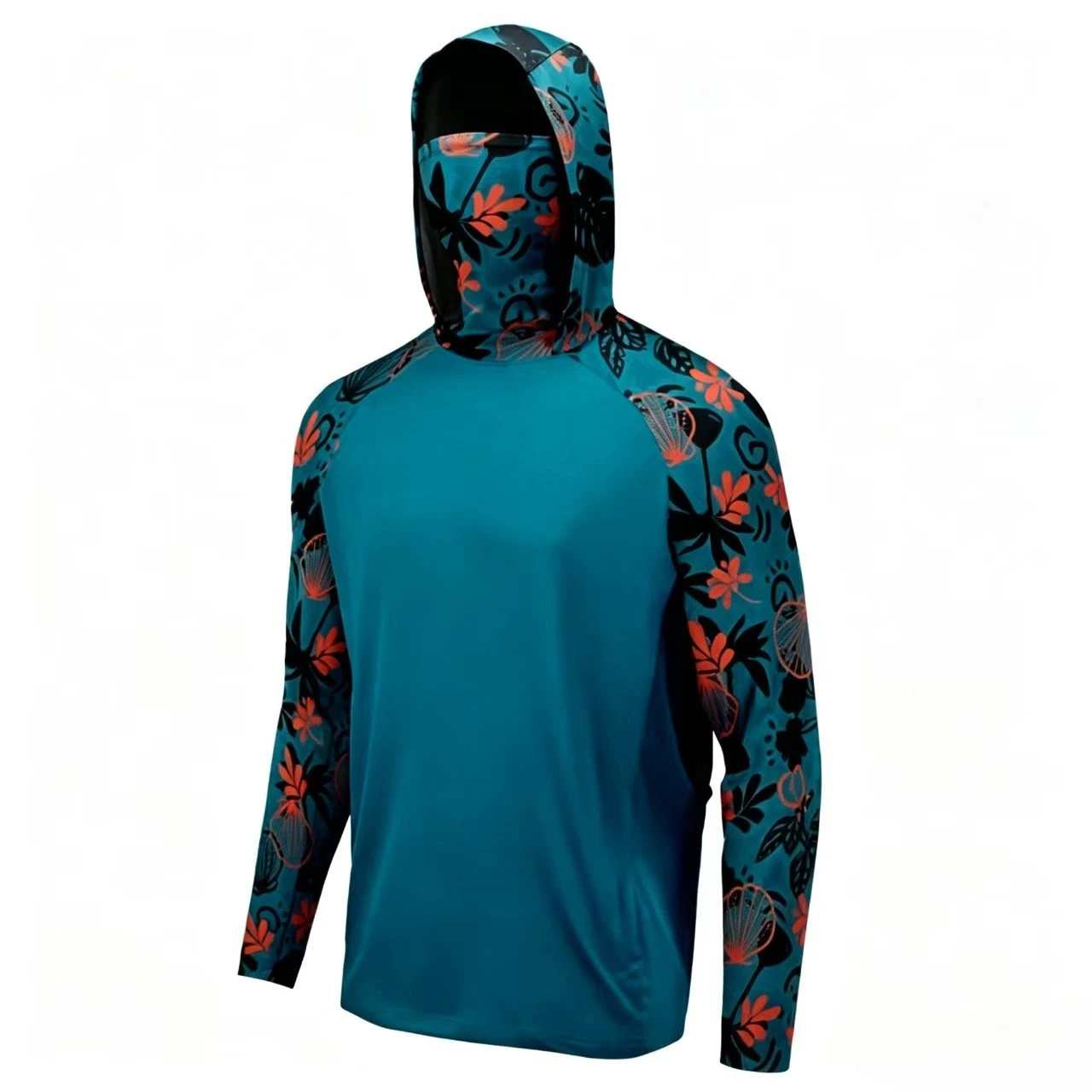 New Men's and Women's Hooded Fishing Shirts with Face Shields, Quick Drying Sun Protection Long-Sleeved Fishing Clothes
