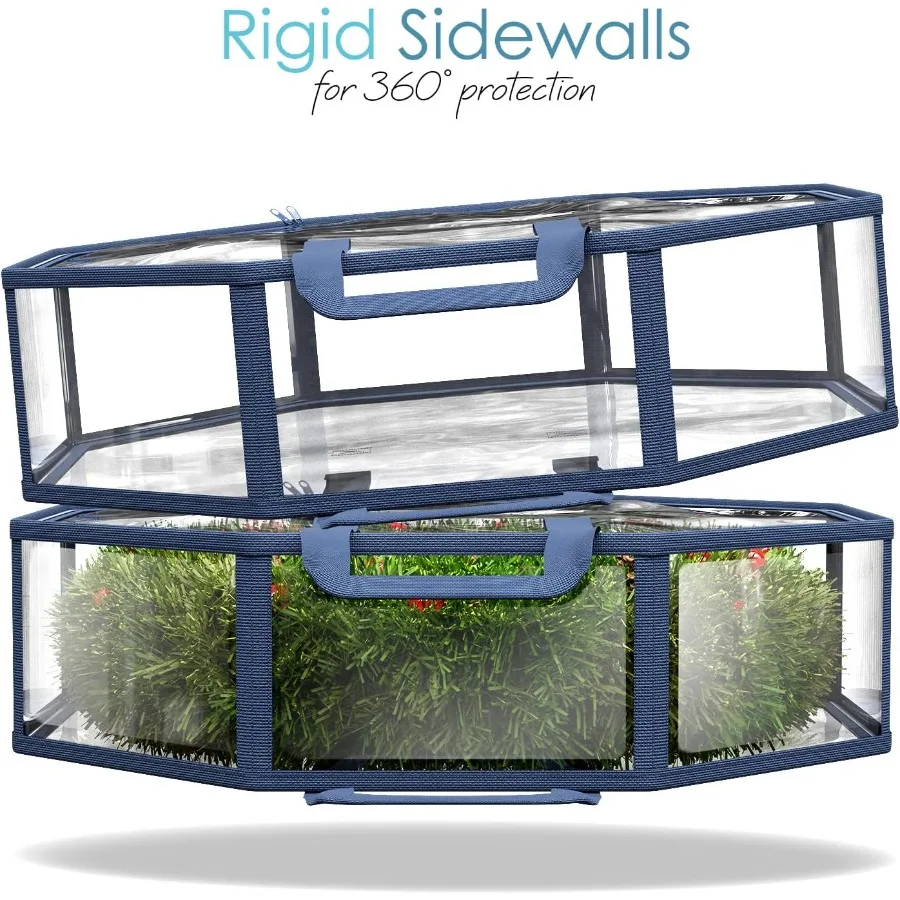 الموقد هاربور إكليل تخزين الحاويات واضح عيد الميلاد إكليل حقيبة التخزين المزدوج سستة ومقابض 36 قسط إكليل تخزين Org