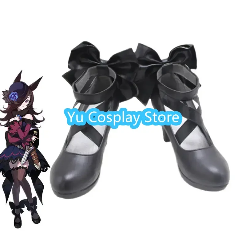 Game Umamusume: Pretty Derby Rice Shower Cosplay Shoes PU Leather Shoes Halloween Carnival Boots Prop Custom Made