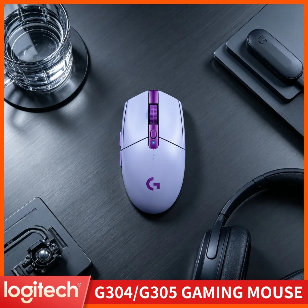 Logitech G304 LIGHTSPEED Wireless Gaming Mouse 12000 DPI 1Ms Latency HERO Sensor 250Hr Battery Lightweight Design Home Gamers