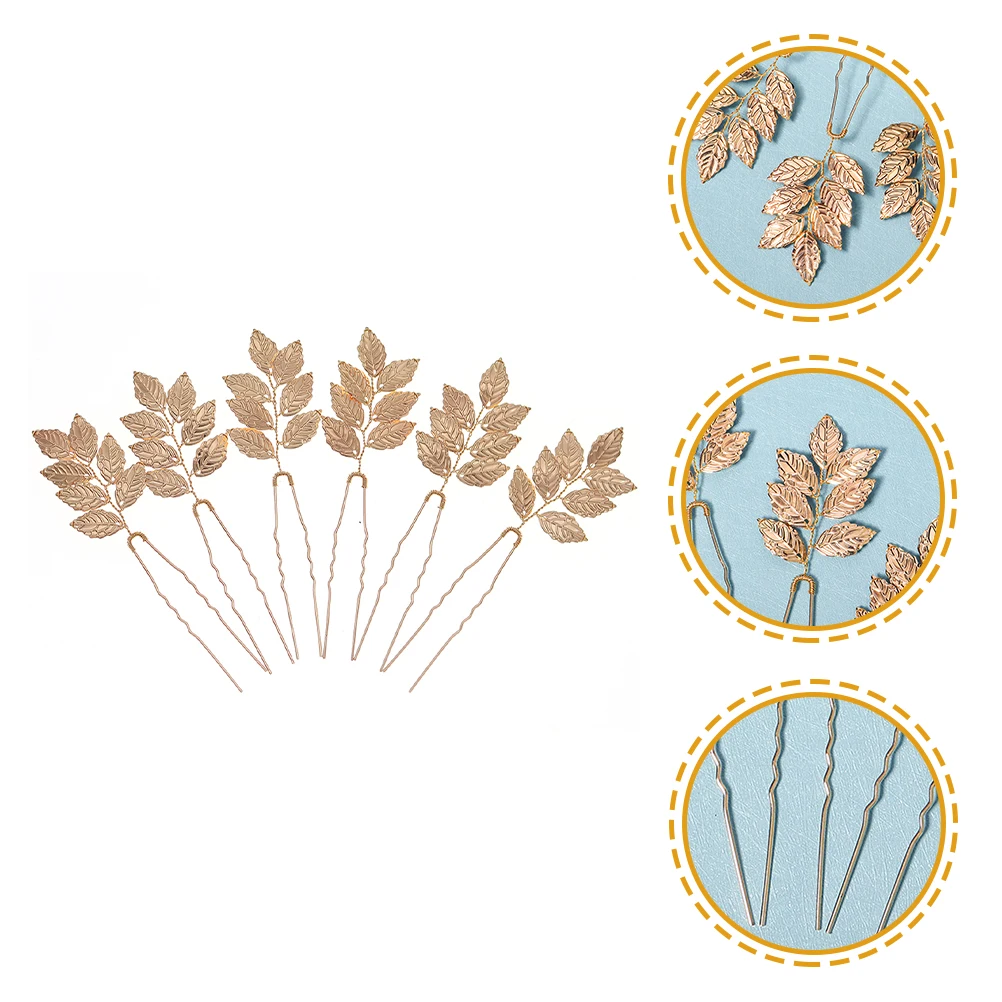 

Wedding Hair Accessories Bridal Headband Leaf Hairpin Clips for Bride Bridesmaid Gold Hair Pins Suitable Wedding Party Evening