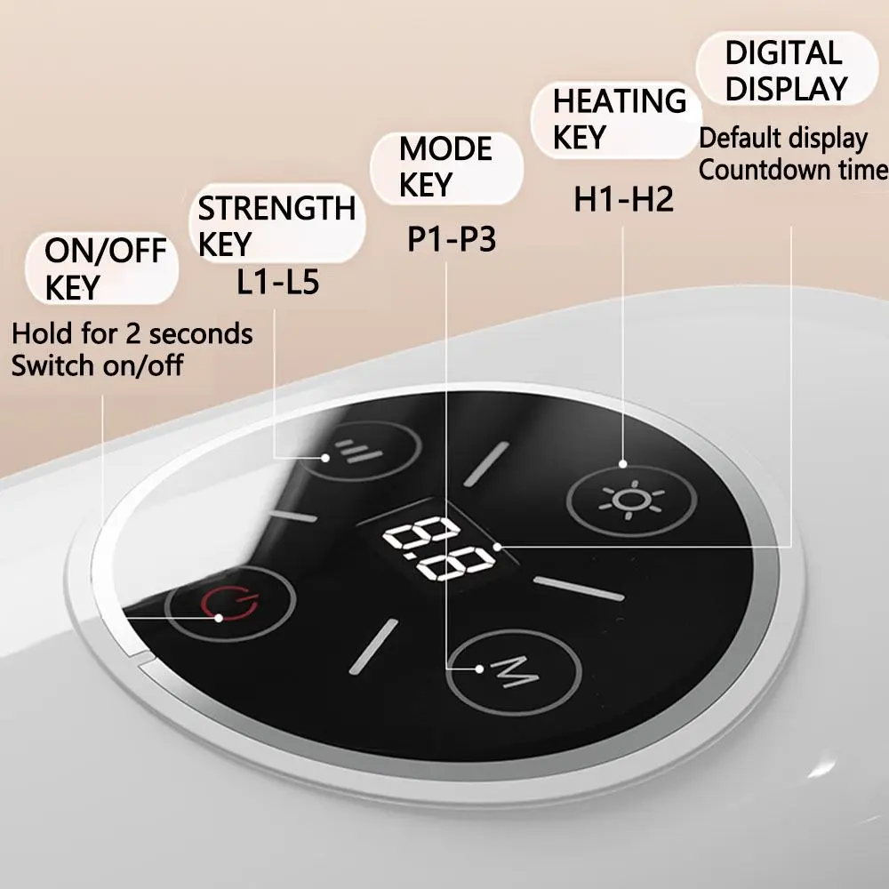 

Wireless Hand Massager Adjustable Heating Function Airbag Hand Massager Hot Compress 3 Modes Hand Massage Instrument