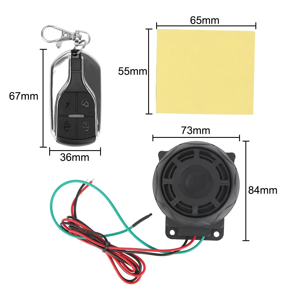 Bike Scooter Motor Alarm System Motorcycle Alarm Security System Car Keyring Dual Remote Control 12V Motorcycle Theft Protection