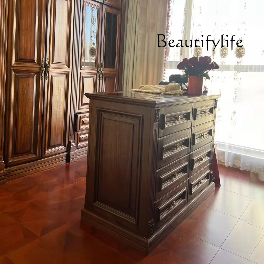 

American solid wood Nakajima cloakroom French bedroom jewelry display cabinet jewelry cabinet customization