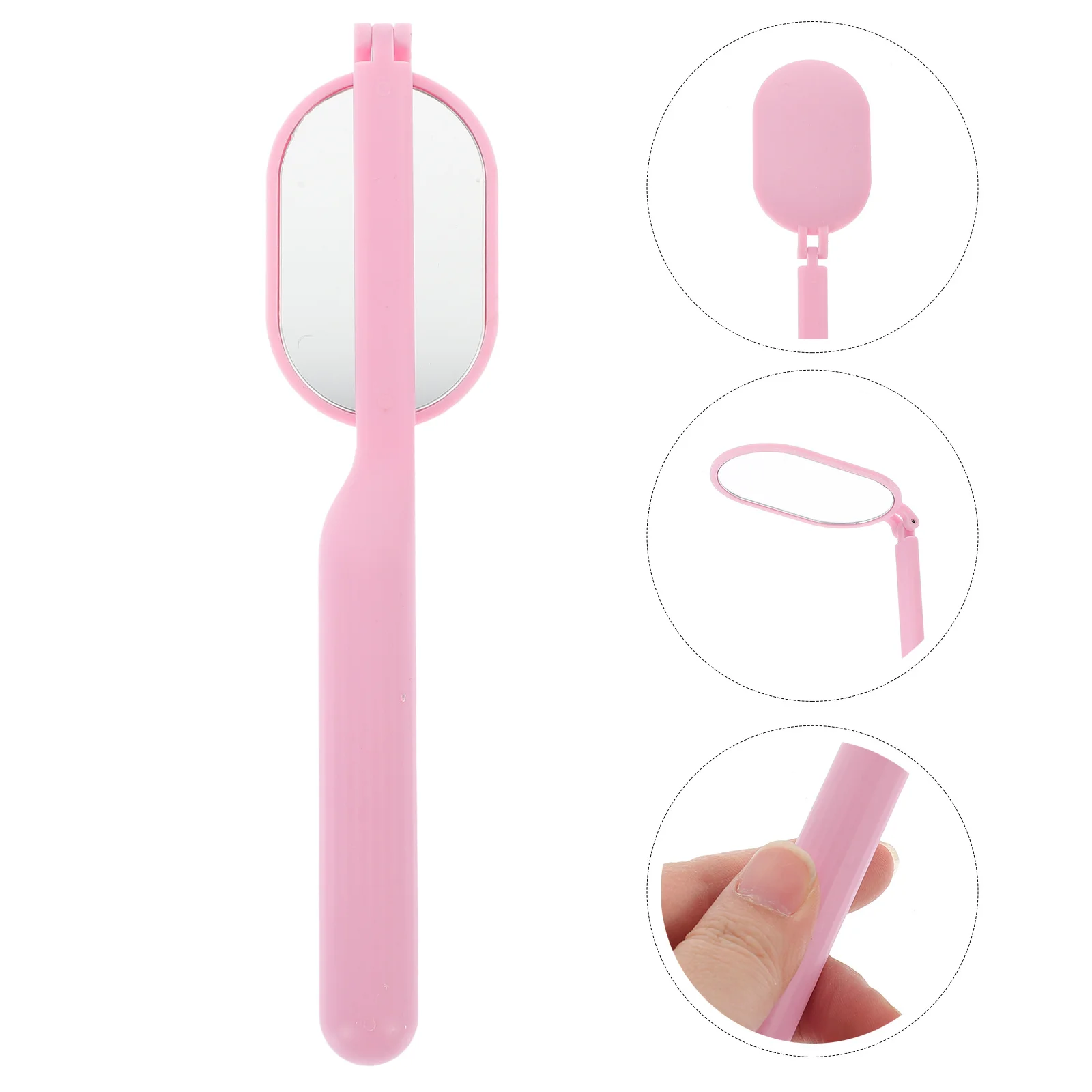 

Eyelash Extension Mirror Clear Rotate Design For Salon Makeup Application Portable Handheld Acrylic Lash Inspection Tool