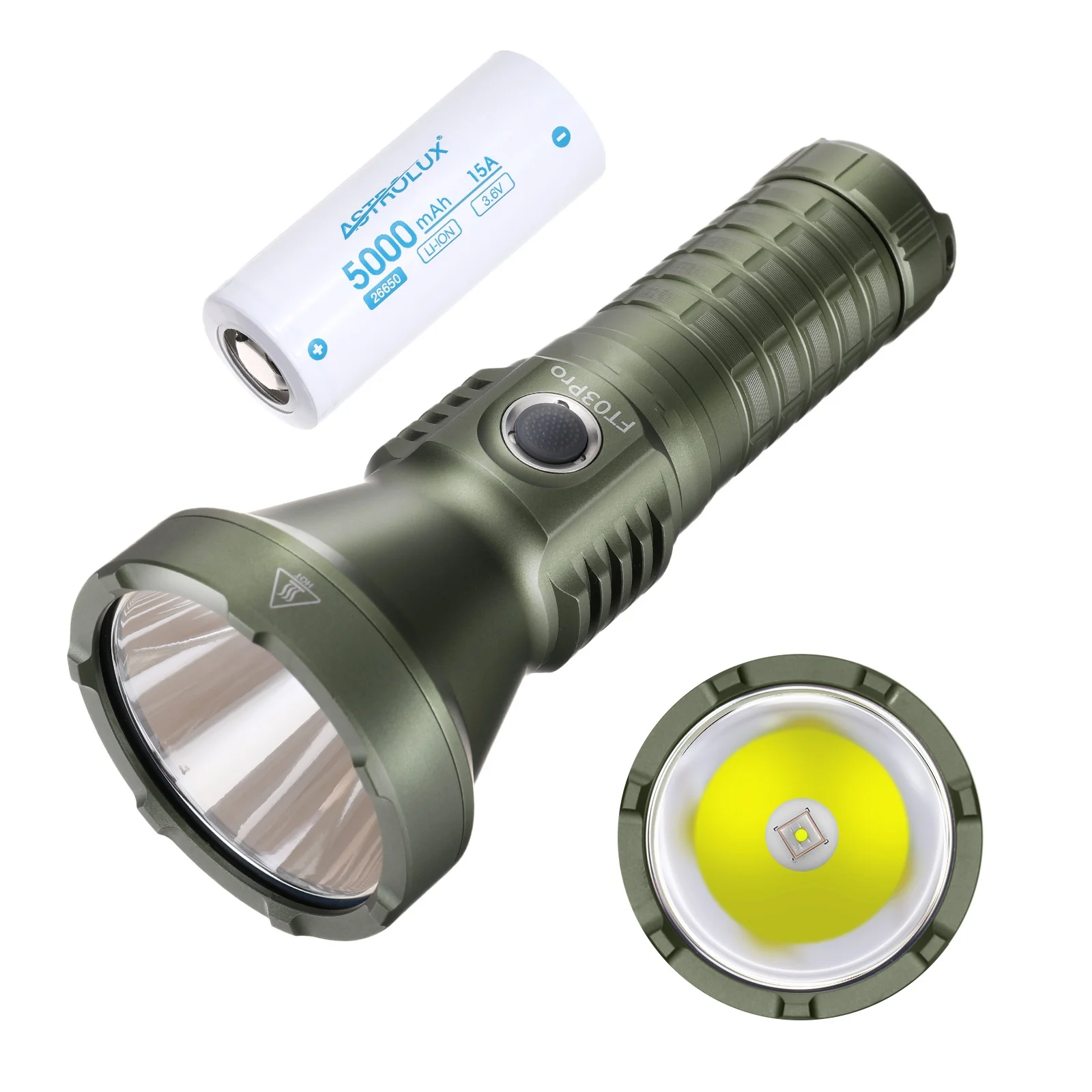 

High Strong Power Flashlight LED 3050LM USB-C Rechargeable 5000mAh Battery Tactical Torch Camping Fishing Emergency Zoom Lantern