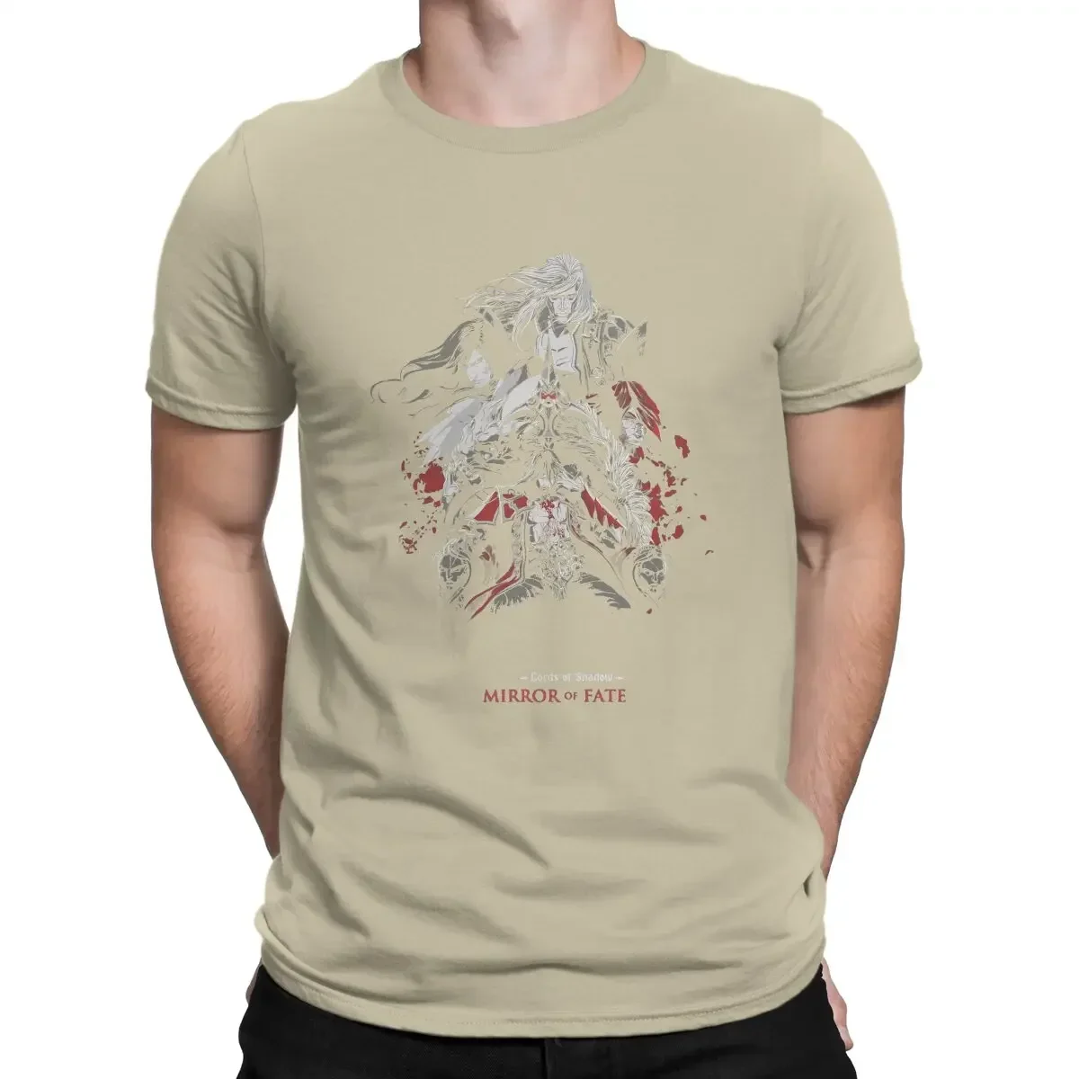 Novelty Mirror Or Fate Essential T-Shirt for Men Round Neck Cotton oversized T Shirts Castlevania Trevor Belmont TV Short Sleeve