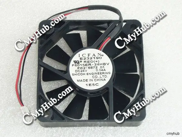 Для ICFAN F6015ER-24HBV 01 DC24V 0.04A 6015 60x60x15 мм 3pin охлаждающий вентилятор Для ICFAN F6015ER-24HBV 01 DC24V 0.04A 6015 60x60x15 мм 3pin охлаждающий вентилятор