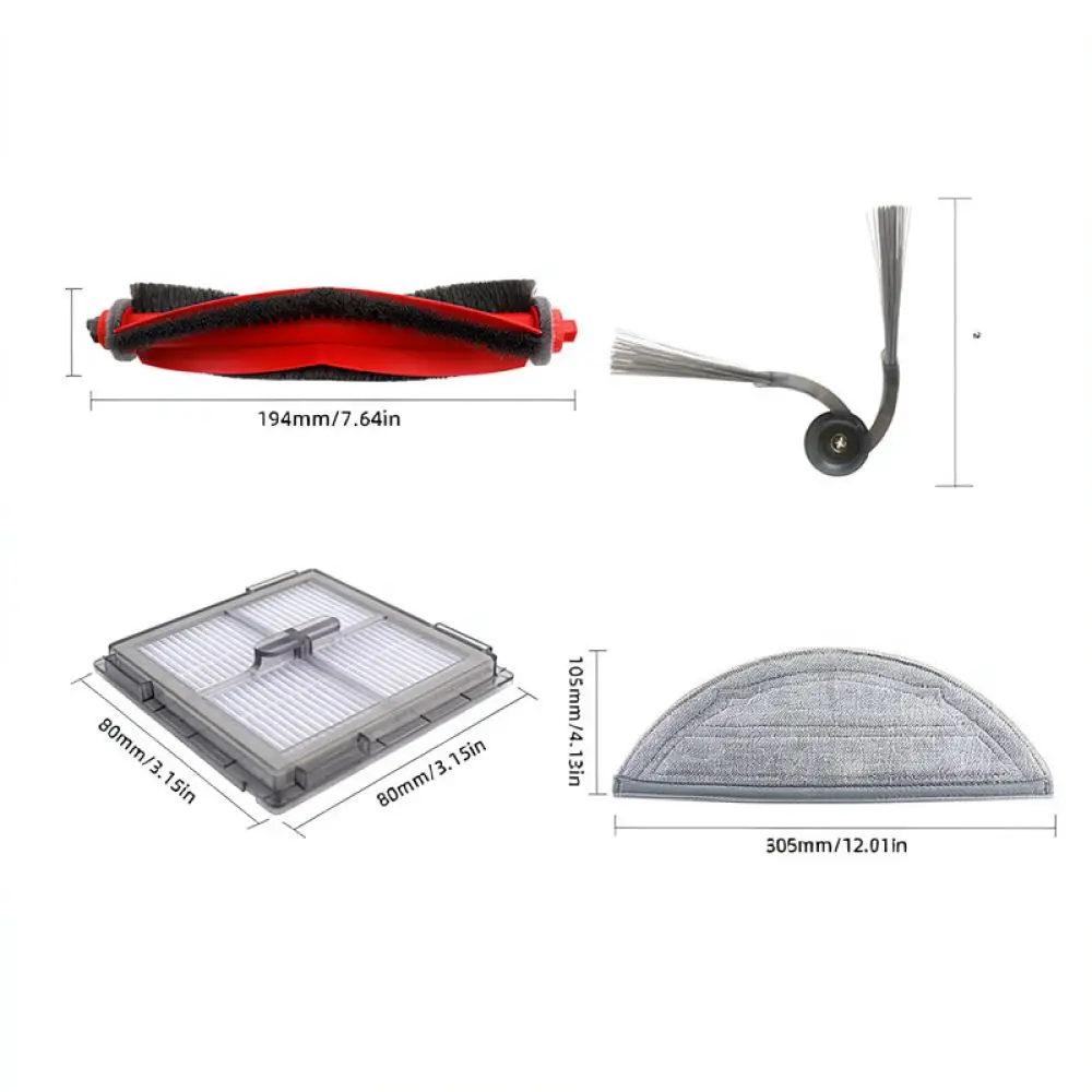 For Roborock S8 Pro S8 Pro Plus Vacuum Cleaner Spare Parts Set Roller Brush Filters Side Brushes Mop Cloth Accessaries