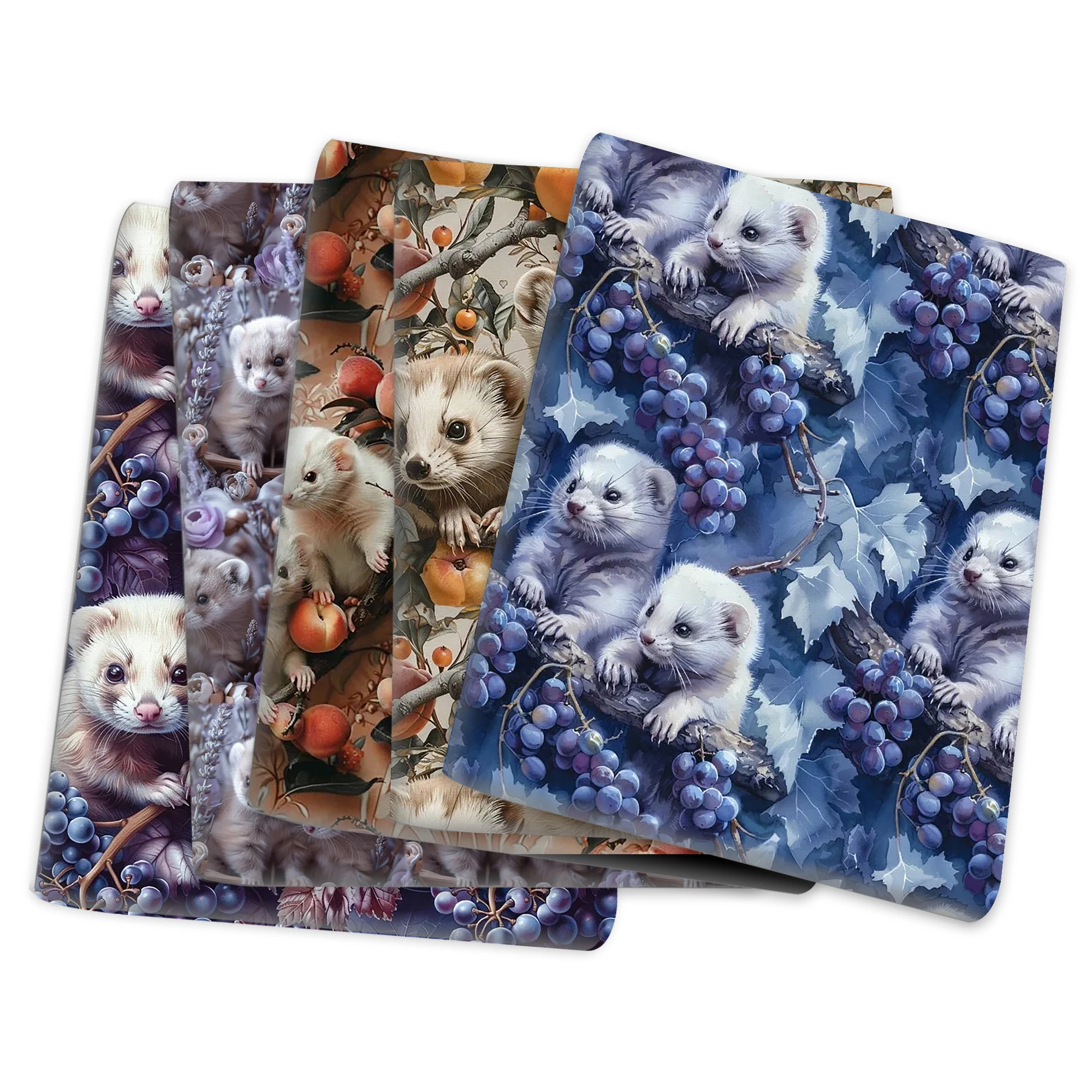 Mustela-tela de algodón y poliéster con estampado 3D de Papá Noel, tejido de costura de retales, 50x145cm