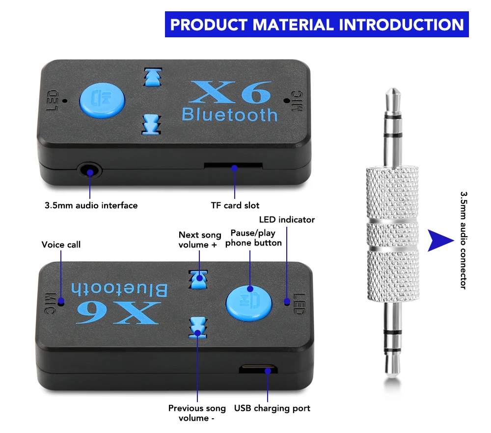 bluetooth car receiver handsfree call stereo music adapter for Audi A1 A3 A4 B8 B9 A5 A6 A7 Q3 Q7