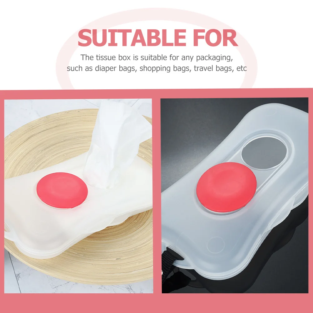 Baby Wipes Storage Box Portable Dispenser Travel Case Reusable for Outdoor Stroller Crib Organizing Wet Tissue Holder