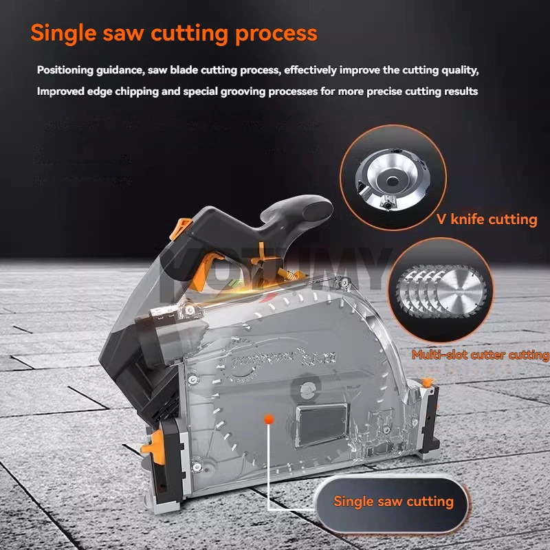 Commercial Rail Track Brushless Electric Saw Woodworking Portable Cutting Machine Hand-held Cutting Clean Saws with 1.4m Rail