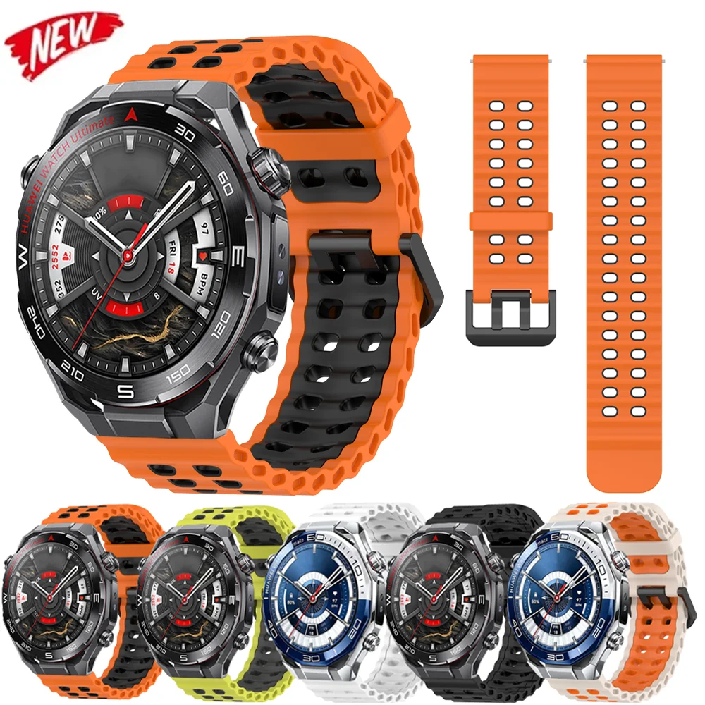 22mm Ocean Silikonarmband für Huawei Watch Ultimate 2 GT Runner 2 GT7 GT6 GT5 GT4 3 46mm Armband Amazfit Active Max Balance 3 2